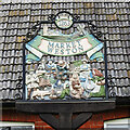 TL9877 : Market Weston village sign by Adrian S Pye