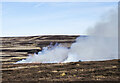 NY9946 : Heather burning by Trevor Littlewood