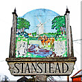 TL8449 : Stanstead village sign (south face) by Adrian S Pye