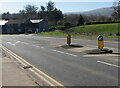 SO2118 : Pedestrian refuge on the A4077, Crickhowell by Jaggery