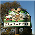 TF9804 : Cranworth village sign by Adrian S Pye