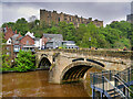 NZ2742 : River Wear, Framwellgate Bridge and Durham Castle by David Dixon