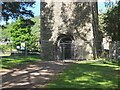 NT2540 : Fencing around the Cross Kirk, Peebles by Jim Barton