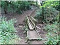 SK3941 : Footbridge over the stream in The Gripps by Ian Calderwood