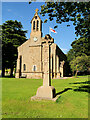 SE2489 : War Memorial and the Church of St Gregory, Great Crakehall by David Dixon