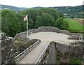 SO5720 : Goodrich Castle - Causeway leading to former Barbican by Rob Farrow