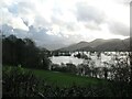 NY2327 : Floods near Keswick in 2009 by Adrian Taylor