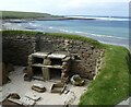 HY2318 : Skara Brae - Dwelling No.1 - The 'cupboard' by Rob Farrow