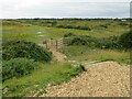 SZ3393 : Path across Oxey Marsh, near Lymington by Malc McDonald