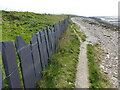 SH6674 : Slate fence along the Wales Coast Path by Mat Fascione