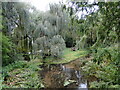 TL9271 : The tailrace at Ixworth Watermill from the bridge by Adrian S Pye