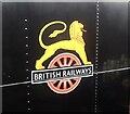 TL4903 : British Rail logo at North Weald station by Marathon