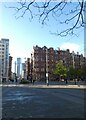 SJ8397 : Looking down Lower Moseley Street from St Peter's Square by Gerald England