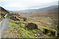 SH5757 : Ruined buildings below the Maesgwm bridleway by Andy Waddington