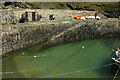 SX0991 : Boscastle Harbour pier by Derek Harper