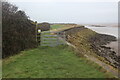 ST4183 : Wales Coast Path on sea wall, Redwick by M J Roscoe