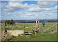 SU3562 : Stile on Inkpen Hill by Des Blenkinsopp