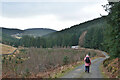 NT2147 : Forest road in Cloich Forest by Jim Barton