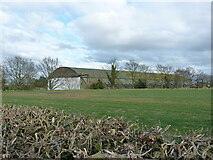 SJ5918 : Former WWII aircraft hangar ('D'-type) at High Ercall by Richard Law