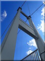 ST5690 : Steel tower, Severn bridge by Eirian Evans