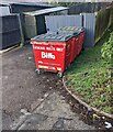 ST3091 : Three red Biffa wheelie bins, Malpas, Newport by Jaggery