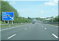 SP4979 : M6  nearing Junction 1 for Rugby by Colin Pyle