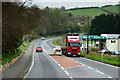 SX3559 : A38 near Tideford, passing Riverside Garage by David Dixon