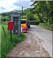 SO2821 : Postbox and phonebox near Forest Coal Pit, Monmouthshire by Jaggery