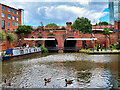 SJ8397 : Castlefield Basin, Reconstruction of the Grocers' Warehouse by David Dixon