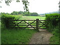 TQ0947 : Gate on National Cycle Network route 22 near Abinger Hammer by Malc McDonald