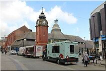 SH5872 : Busy entrance to the shopping centre by Richard Hoare