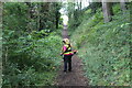 SO2100 : Clearing verge of path, Granny's Wood by M J Roscoe