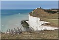 TV5795 : Chalk cliffs near the Belle Tout Lighthouse by Mat Fascione