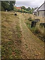 SO4601 : Grassy churchyard path, Llanfihangel Tor-y-Mynydd by Jaggery