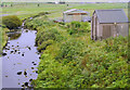 NG4374 : Huts beside River Kilmaluag by David Dixon