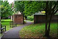 SO7875 : Footpath and entrance to Herb Garden, Queen Elizabeth II Jubilee Gardens, Bewdley, Worcs by P L Chadwick