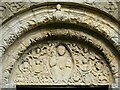 TR2650 : Tympanum, Barfrestone Church by Philip Halling