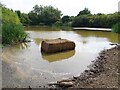 SE5207 : Hay bale in a pond by Graham Hogg