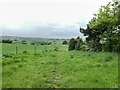 SJ8654 : Path over fields behind St James Church, Newchapel by Jonathan Hutchins