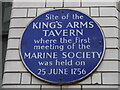 TQ3281 : Plaque of the former King's Arms Tavern off Cornhill by David Hillas