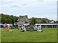 SK2570 : Showjumping arena at Chatsworth Horse trials by Jonathan Hutchins