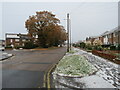 SZ1095 : Autumn trees and winter snow in Muscliff, Bournemouth by Malc McDonald