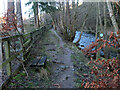 NT3337 : Riverside path by the Leithen Water by Jim Barton