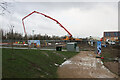 TL3967 : Sports pavilion foundations being laid by Hugh Venables