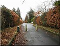 NS5472 : Bollards, Gartconnell Road by Richard Sutcliffe