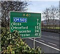 SO5517 : Distances from Whitchurch, Herefordshire by Jaggery