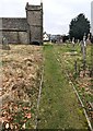 SO2101 : Path towards St Illtyd's Church, Aberbeeg, Blaenau Gwent by Jaggery