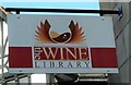 NS8880 : Sign for the Wine Library by Richard Sutcliffe