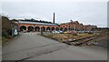 SJ2930 : Former Cambrian Cambrian Railways Engineering Buildings in Oswestry by TCExplorer