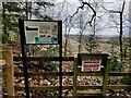 SO7667 : Signs overlooking the disused Shavers End Quarry by Mat Fascione